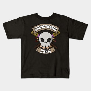 Cosmeticians crew Jolly Roger pirate flag Kids T-Shirt